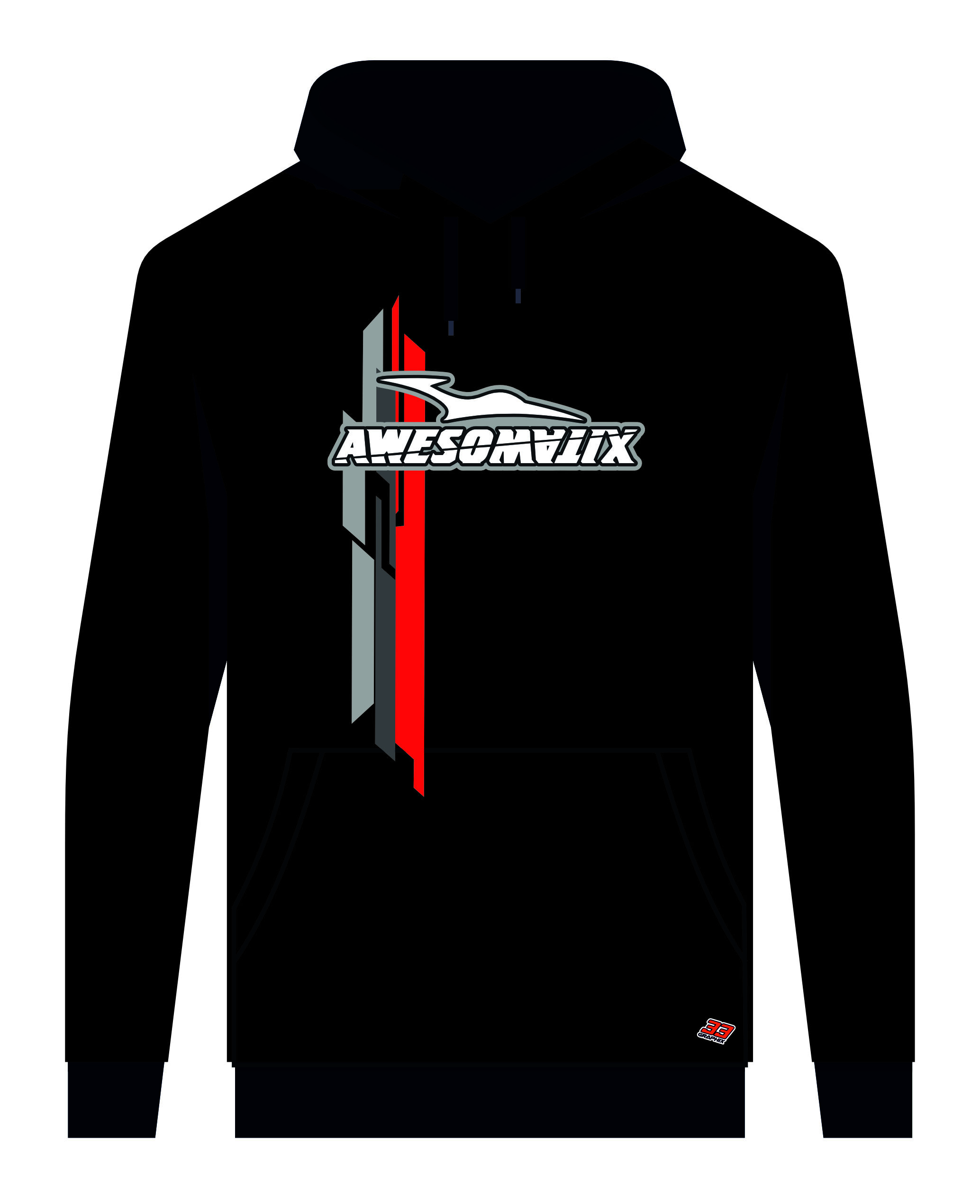 Awesomatix Team Hoodie by 33Graphix - Schwarz