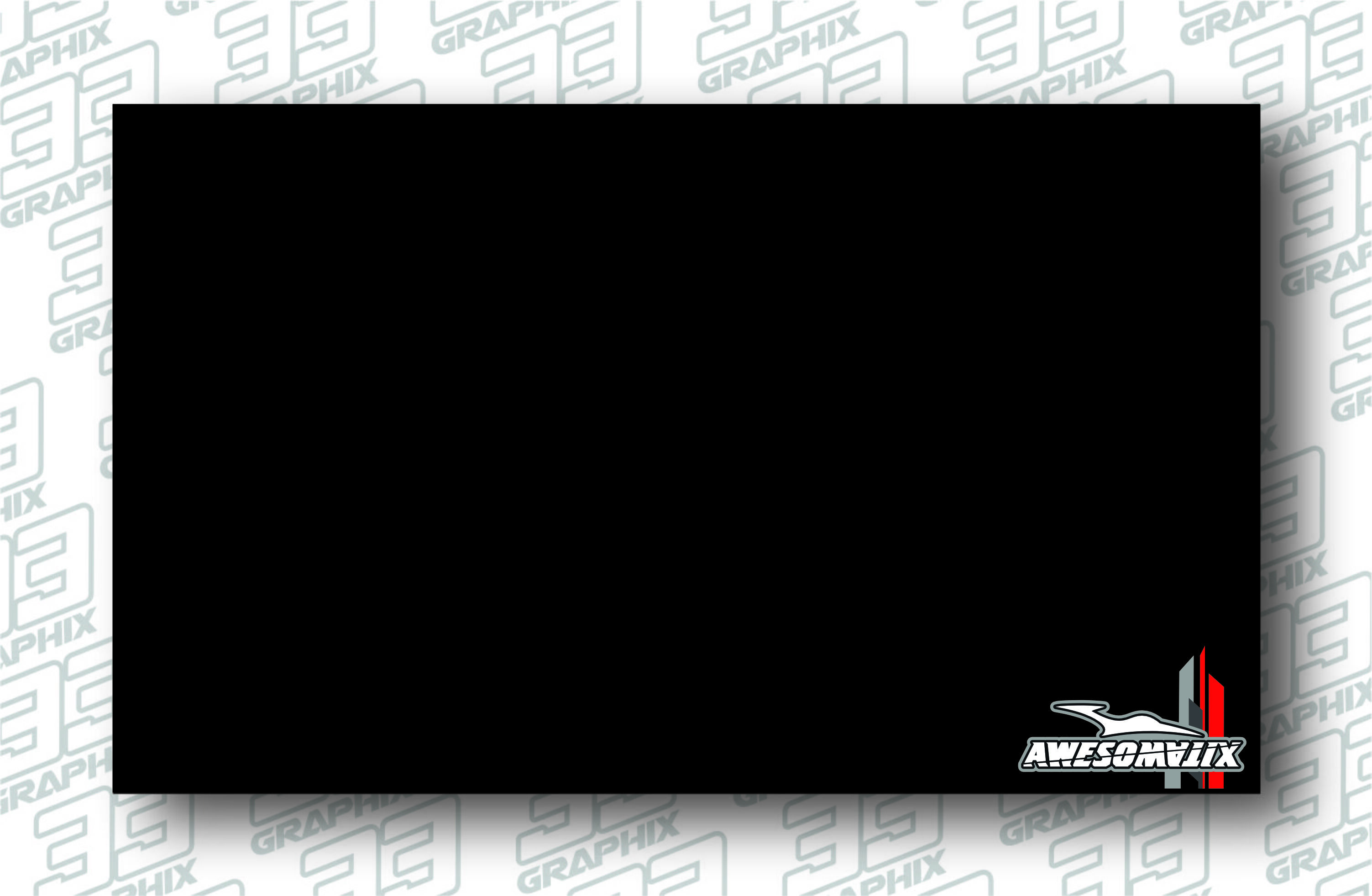 Awesomatix Pit Mat Tischunterlage by 33Graphix 1000 x 600mm - Schwarz