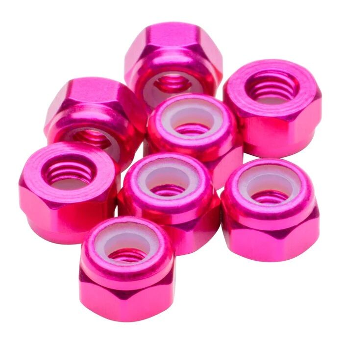 1up Racing M3 Premium Aluminum Locknuts - Pink (8)