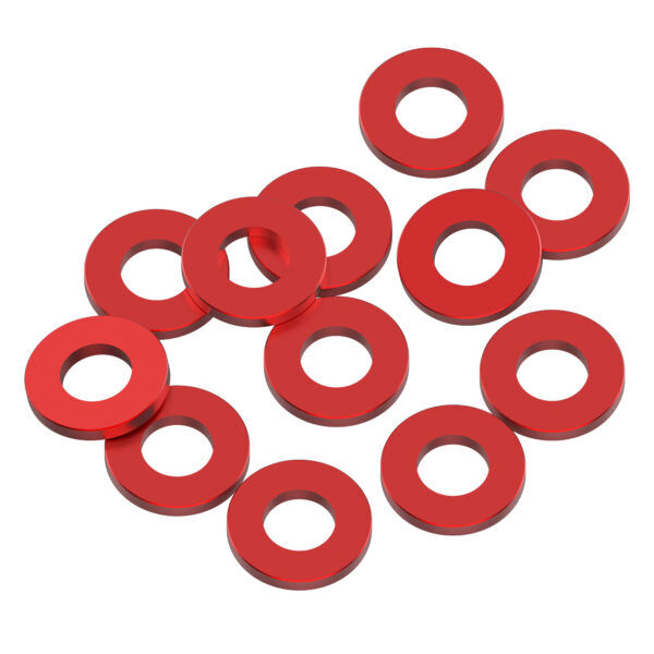 1up Racing Aluminum Precision Shim 3,0 x 6,0 x 1,0mm (12) - Red