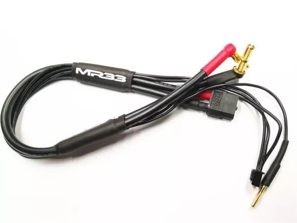 MR33 2S XT90 Ladekabel 300mm (4/5mm Dual Plug - XH) - Schwarz