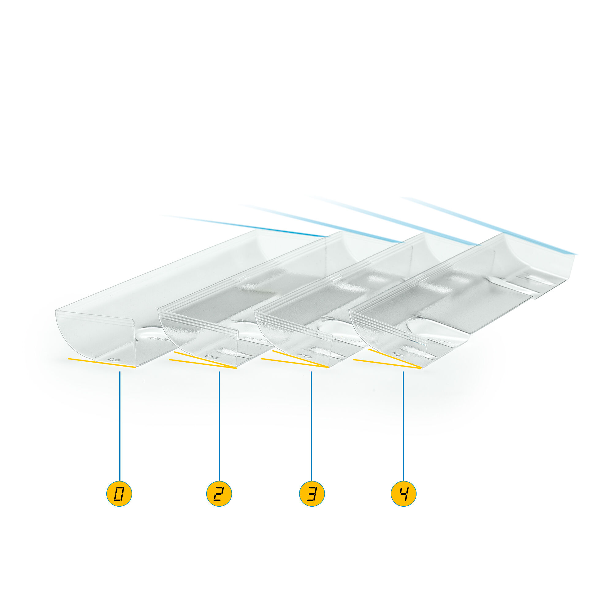 Xtreme 1:10 Elektro Tourenwagen Heckflügel Set  Winkel 3° - 4° Pre-Cut (2)