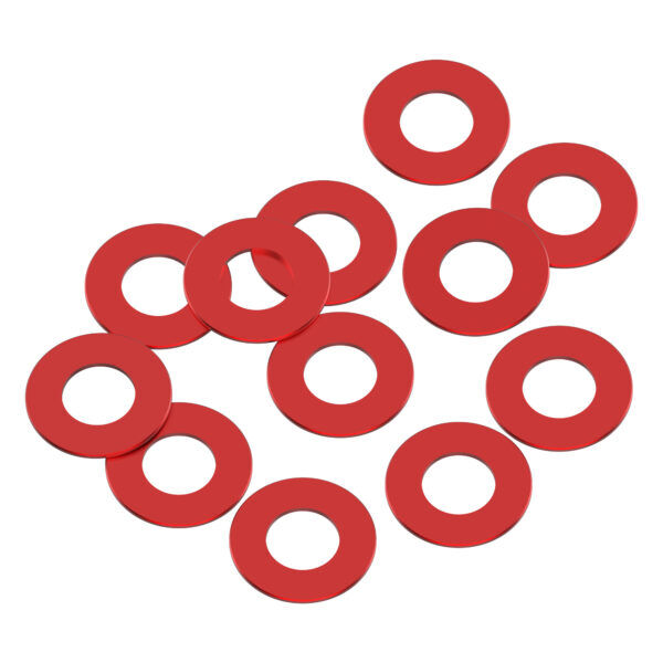 1up Racing Aluminum Precision Shim 3,0 x 6,0 x 0,25mm (12) - Red