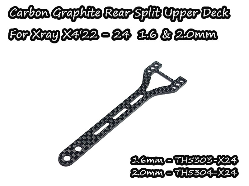 Vigor Kohlefaser Split Topdeck Hinten 1.6mm für Xray X4-2023/2024 (1)