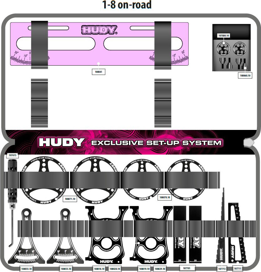 HUDY Setup System Tasche für 1:8 Onroad