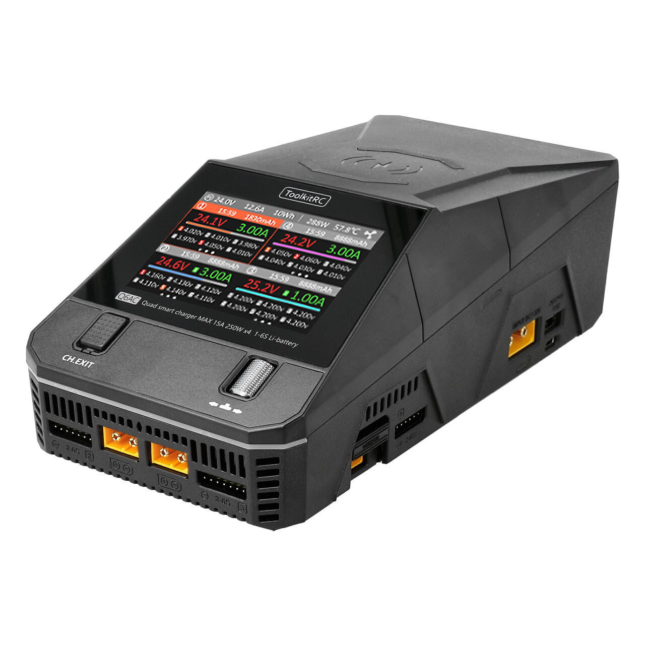 ToolkitRC Q6AC LiPo 1-6S 15A 4 Kanal Ladegerät AC/DC