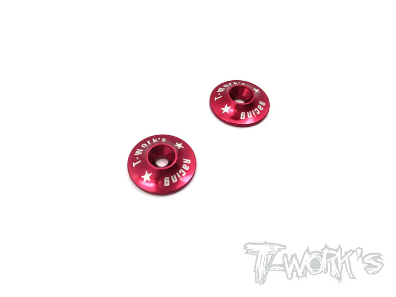 T-Work´s Aluminium Heckflügel Scheibe für 1/8 - Rot (2)