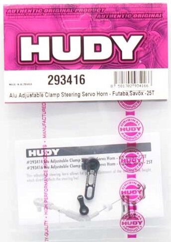 HUDY Aluminium Servo Horn Einstellbar 25Z für Futaba, Power HD, SRT, Savöx (15-19mm)