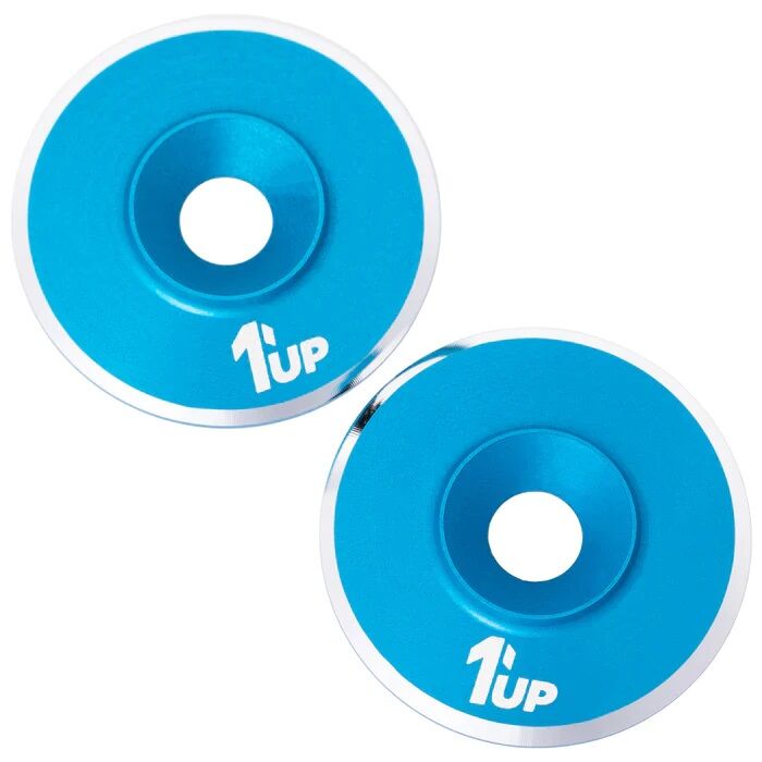 1up Racing LowPro UltraLite Wing Washers - Bright Blue (2)
