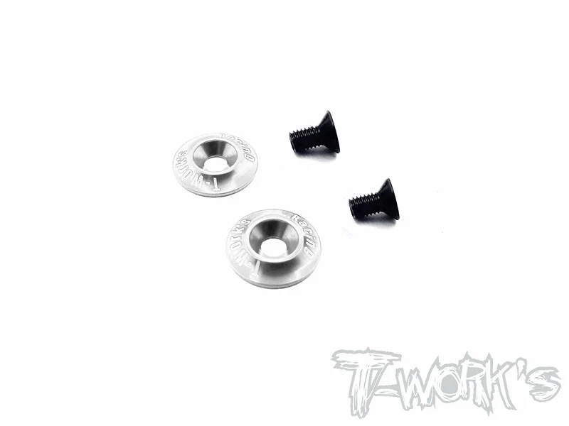 T-Work´s Aluminium Heckflügel Scheibe für 1/10 - Silber (2)