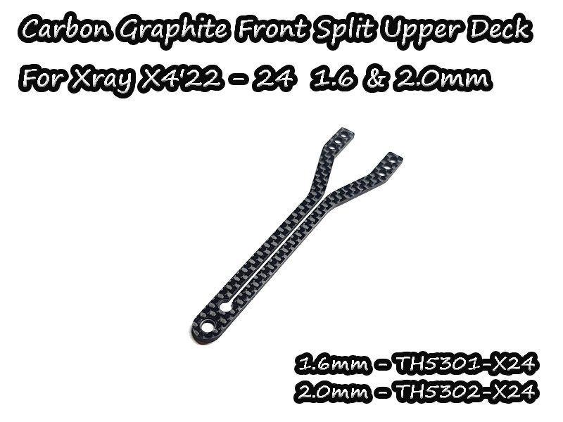 Vigor Kohlefaser Split Topdeck Vorne 2.0mm für Xray X4-2023/2024 (1)
