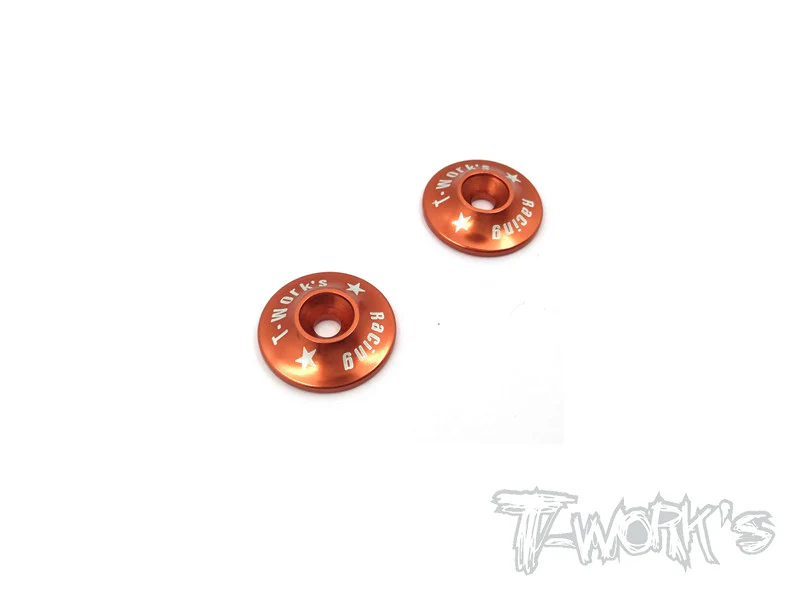 T-Work´s Aluminium Heckflügel Scheibe für 1/8 - Orange (2)