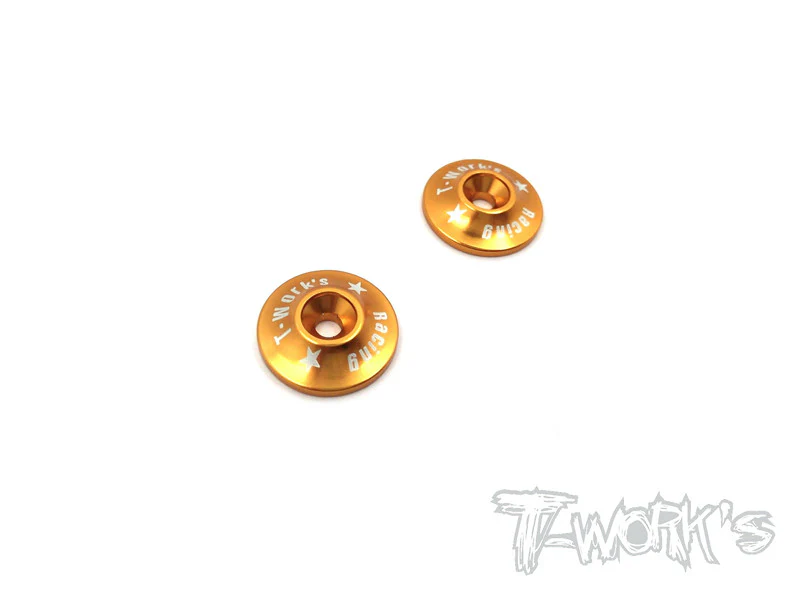 T-Work´s Aluminium Heckflügel Scheibe für 1/8 - Gold (2)