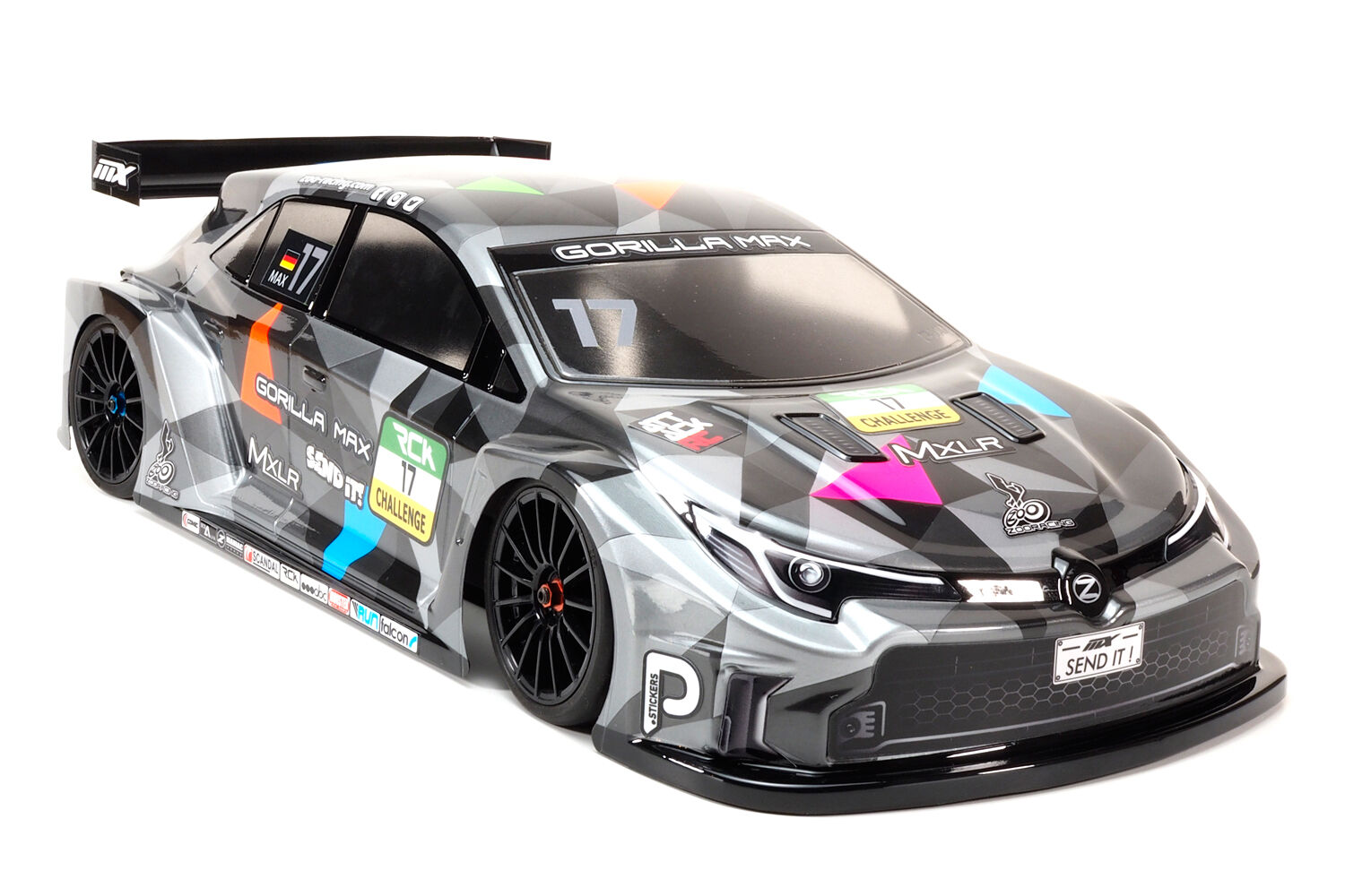 ZooRacing Gorilla MAX 1:10 FWD Car 190mm Karosserie (unlackiert) 0,5mm - ULTRALITE