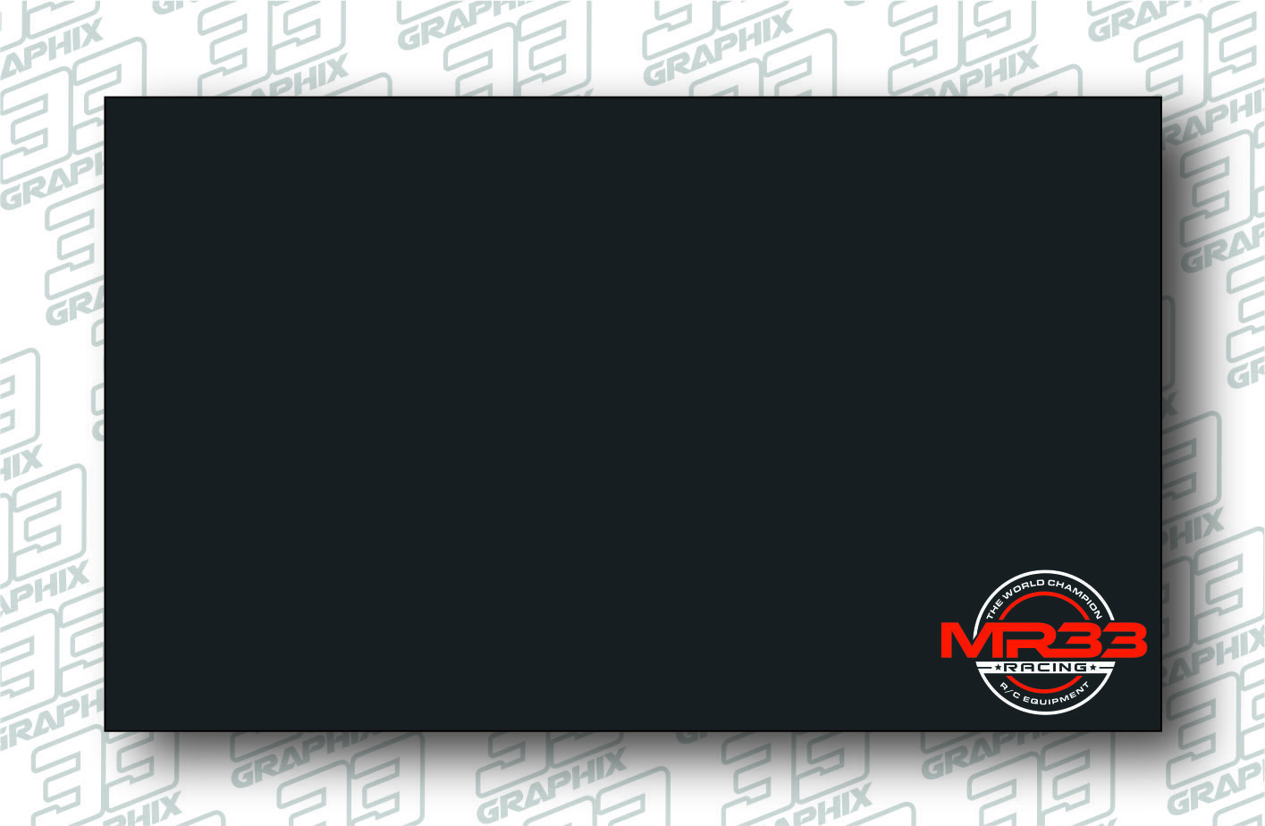 MR33 Pit Mat Tischunterlage by 33Graphix 1000 x 600mm - Schwarz