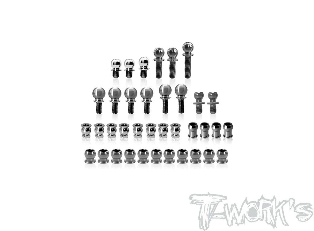 T-Work`s 64 Titan Kugelkopf Set für Xray X4-2025 (37)