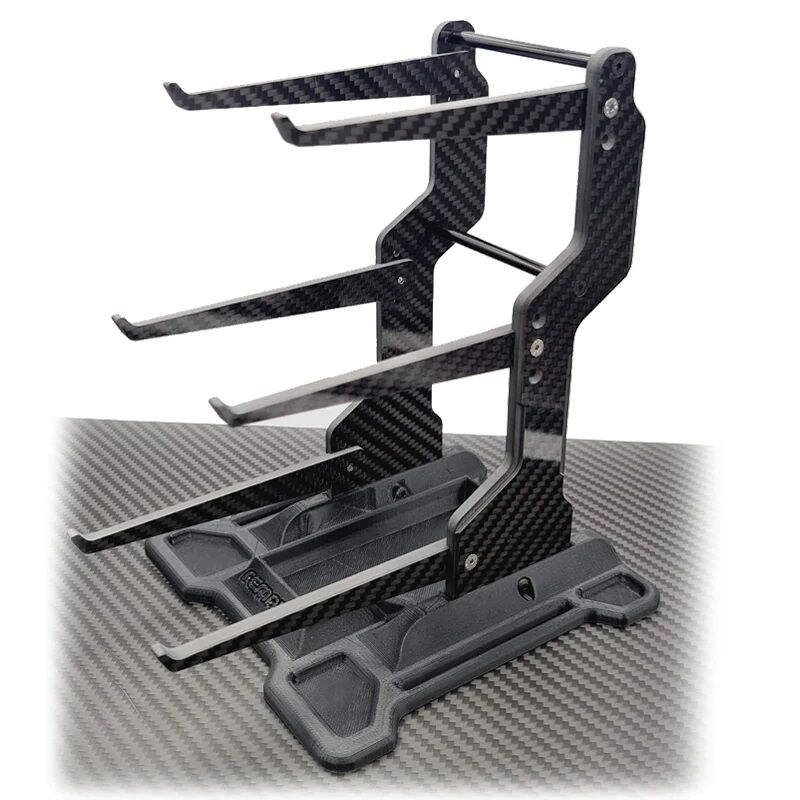 RC MAKER 3D Pro Kohlefaser Fahrzeugständer für 1:10 & 1:12 Onroad Fahrzeuge