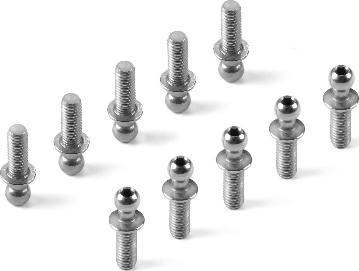 XRAY Stahl Kugelkopf Hart 3,7mm mit 8mm Gewinde - Nickel Beschichtet (2)