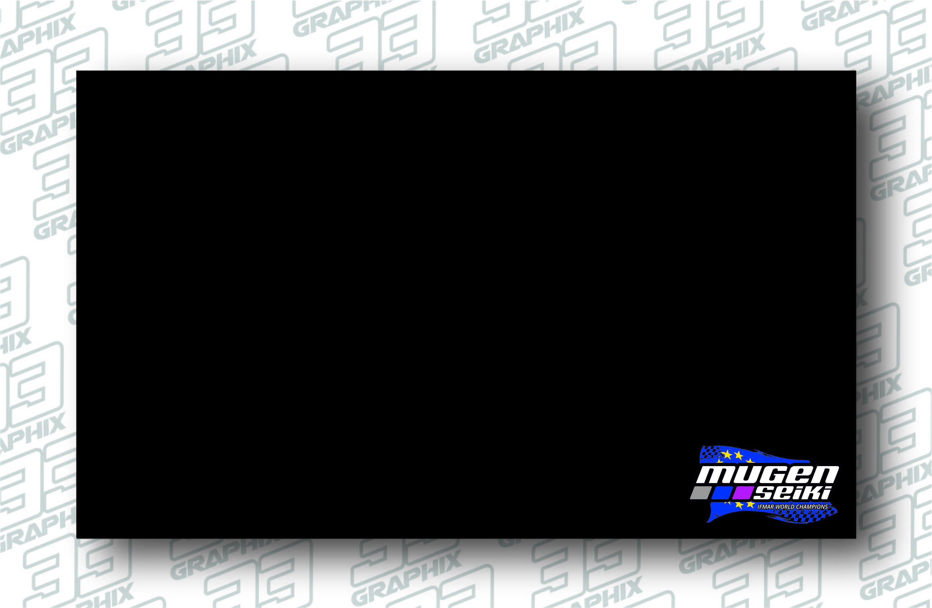 Mugen Seiki Pit Mat Tischunterlage by 33Graphix 1000 x 600mm - Schwarz