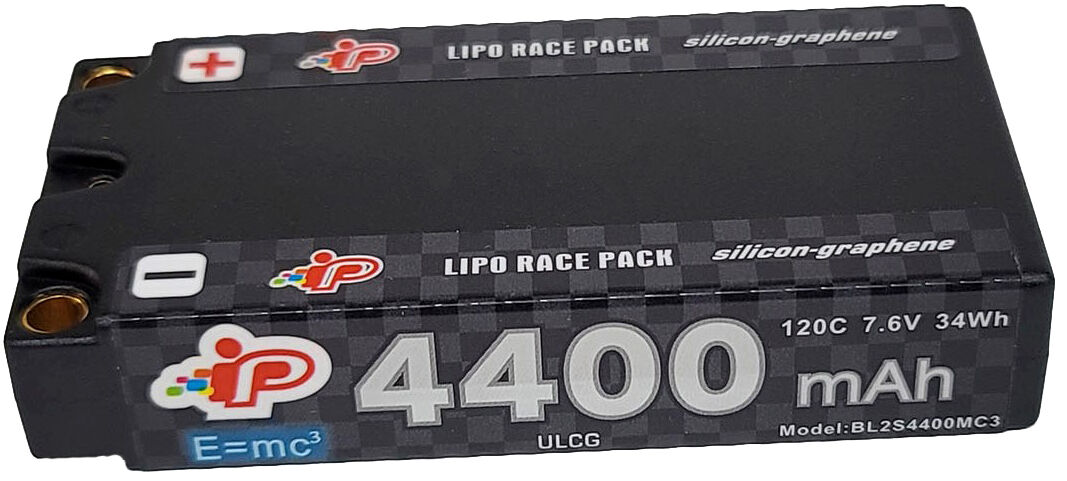 Intellect Graphene 2024 MC3 Low Profile Long RT 4400mAh 7.6V 2S 120C HV LiPo - 5mm -152g