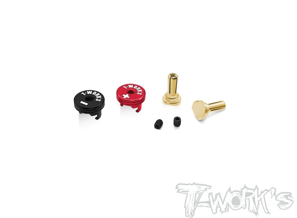 T-Works Heatsink Goldstecker Set 4mm - Rot/Schwarz