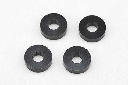 Yokomo Aluminium Unterlegscheiben 3,0 x 8,0 x 2,0mm - Schwarz (8)