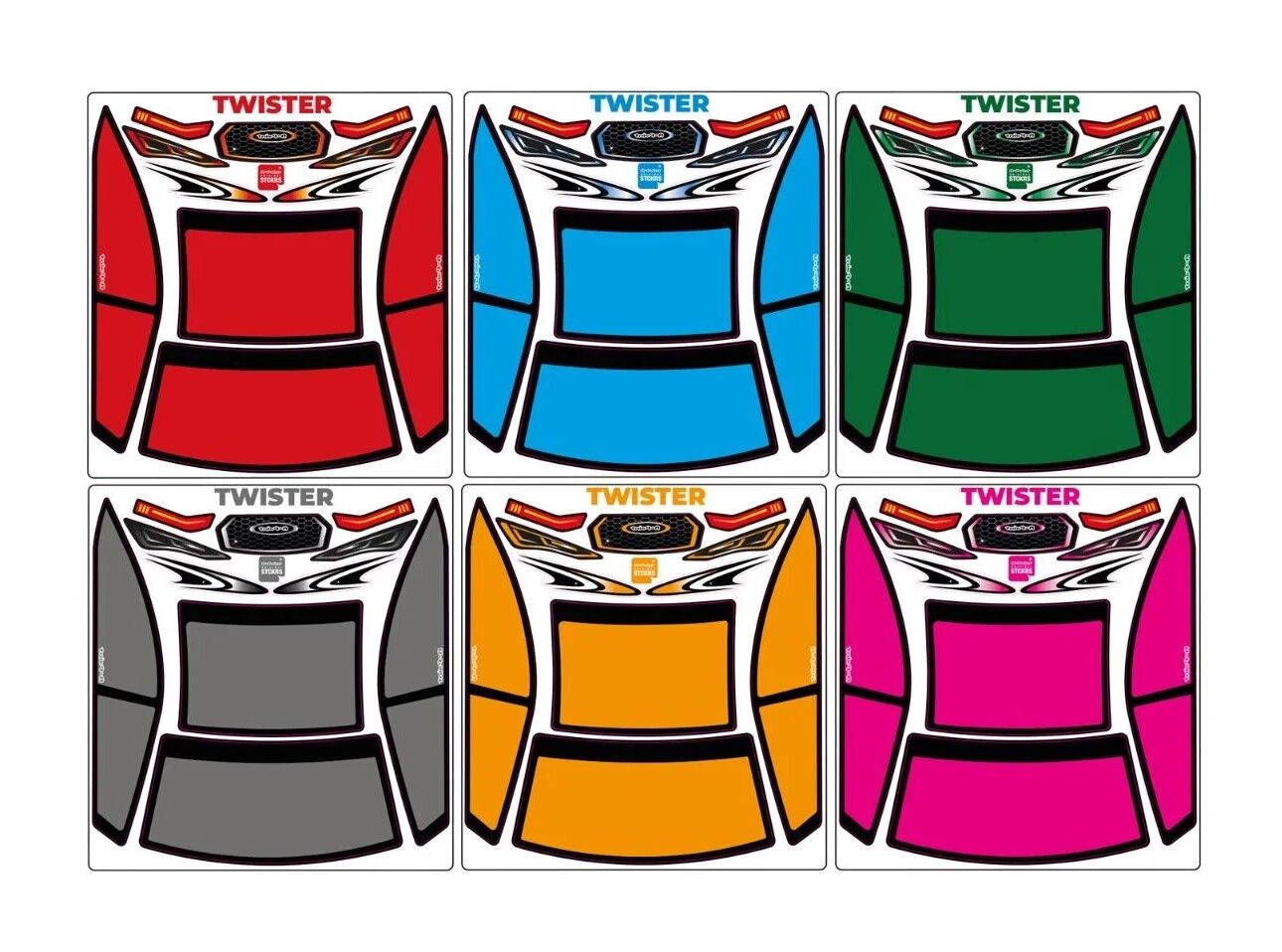 A-Paint Scheiben Aufkleber - Xtreme Twister (versch. Farben)