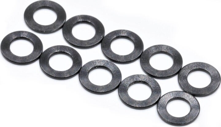 Roche Aluminium Unterlegscheibe 3 x 5,5 x 0,5mm - Schwarz (10)