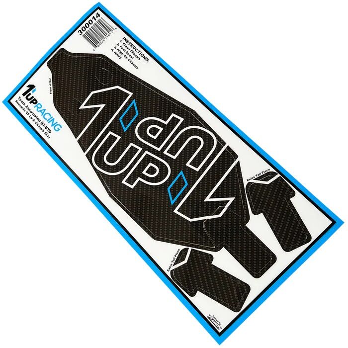 1up Racing Associated B7 Chassis Schutzfolie Aufkleber - Kohlefaser Optik